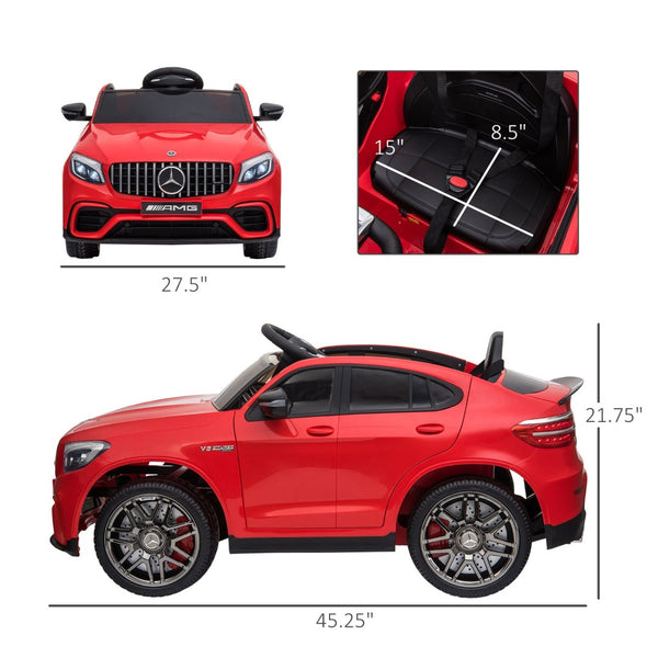 English Elm Aosom Bmw 507 Licensed Kids 12v Ride on Car with Remote Suspension and Retro Style Red W2225P156321