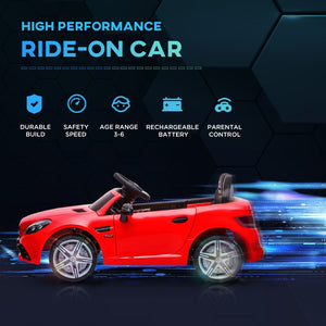 English Elm Aosom Mercedes Slc 300 Kids 12v Ride on Car with Remote Suspension and Lights Red W2225P156312