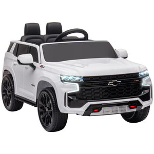 English Elm Aosom Chevrolet Tahoe 12v Kids Electric Ride on Truck with Remote and Suspension W2225P156333
