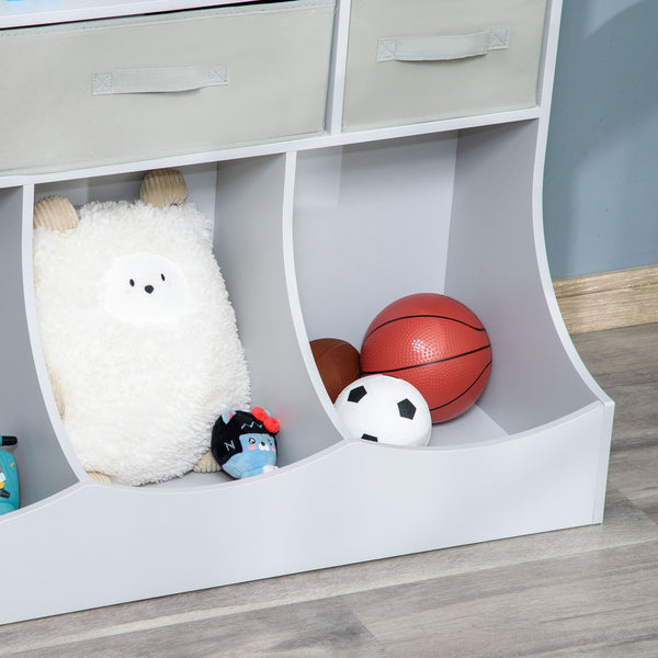 English Elm Homcom Kids Bookcase & Toy Storage Organizer Cabinet - Stylish, Durable Shelving For Playrooms & Bedrooms W2225P156298