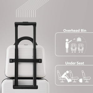 English Elm Carry-on Abs Hard Shell Suitcase with Front Access Pocket Usb Port Spinner Wheels PP314954AAK
