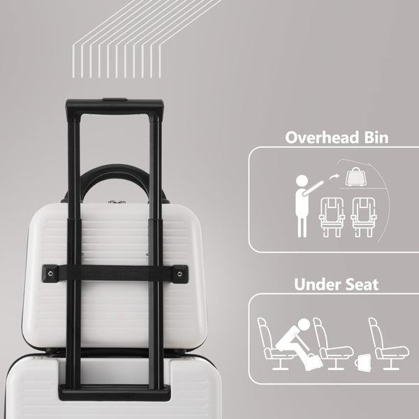 English Elm Carry-on Abs Hard Shell Suitcase with Front Access Pocket Usb Port Spinner Wheels PP314954AAK