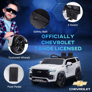 English Elm Aosom Chevrolet Tahoe 12v Kids Electric Ride on Truck with Remote and Suspension W2225P156333