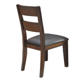 English Elm Pack Of 2 Padded Leatherette Side Chairs In Dark Cherry