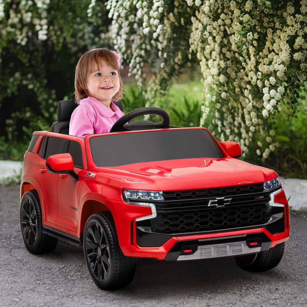 English Elm Aosom Chevrolet Tahoe 12v Kids Electric Ride on Truck with Remote and Suspension W2225P156332
