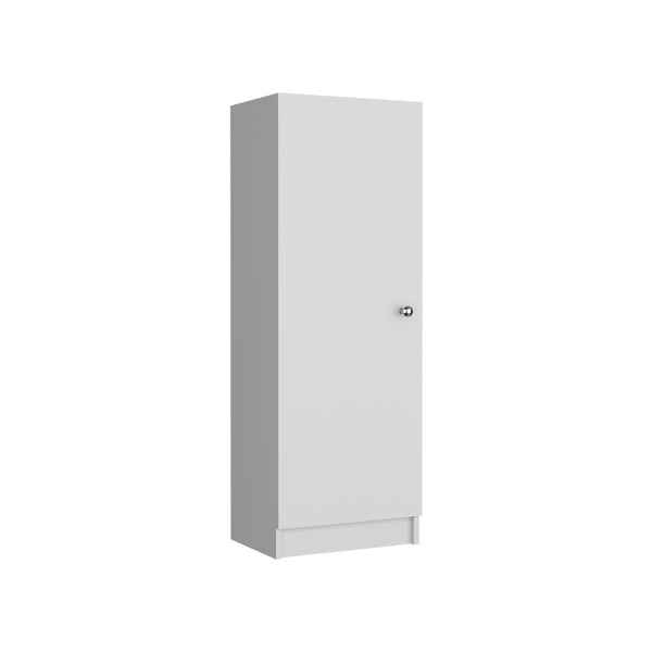 English Elm Kitchen Pantry Slim 47" H Single Door Storage Cabinet with Four Adjustable Shelves for Small Spaces White 51.18 L x 27.95 W x 3.15 H B097133245