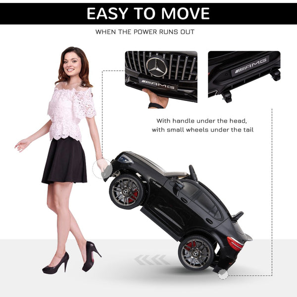 English Elm Aosom Bmw 507 Licensed Kids 12v Ride on Car with Remote Suspension and Retro Style Black W2225P156315