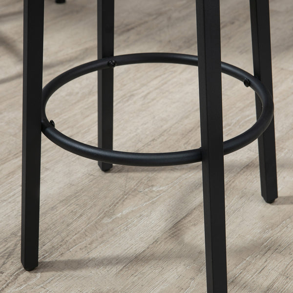 English Elm Homcom Industrial 5-Piece Bar Table & Stools Set - Space-Saving Dining For Kitchen & Pub Areas W2225P156370