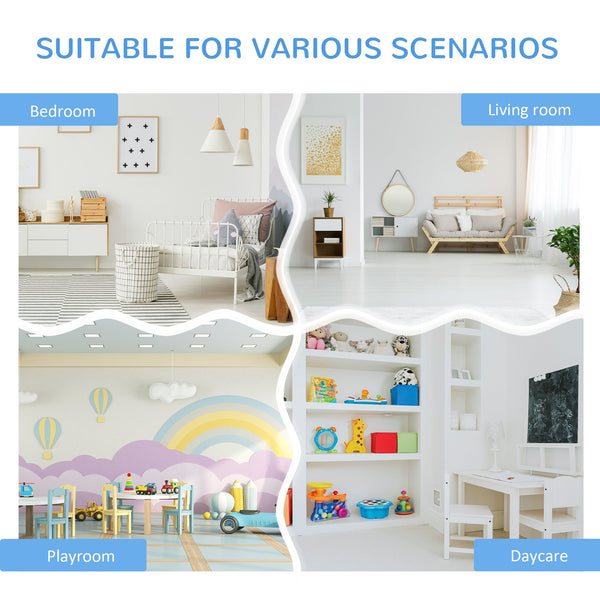 English Elm Homcom Kids Bookcase & Toy Storage Organizer Cabinet - Stylish, Durable Shelving For Playrooms & Bedrooms W2225P156298