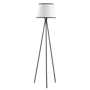English Elm Homcom Modern Tripod Floor Lamp - Stylish Black Steel Frame With Footswitch For Cozy Living Spaces W2225P156378