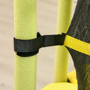 English Elm Qaba 55 Inch Kids Toddler Trampoline with Enclosure Net and Ball Pit Play Yellow W2225P156304