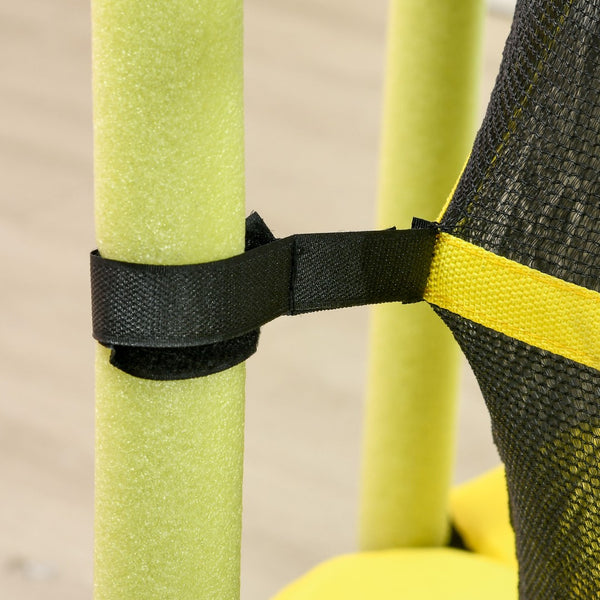English Elm Qaba 55 Inch Kids Toddler Trampoline with Enclosure Net and Ball Pit Play Yellow W2225P156304