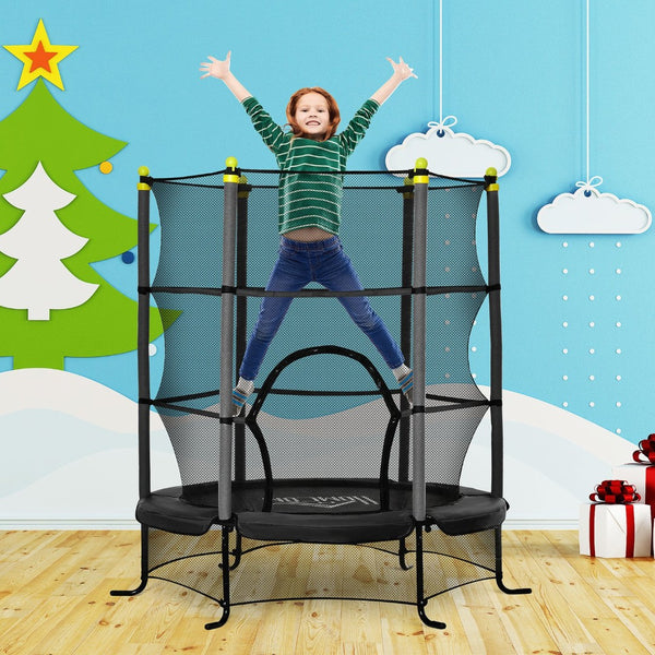 English Elm Soozier Kids Trampoline Bungee Spring Free Safety Net Indoor Outdoor Bouncer W2225P156305
