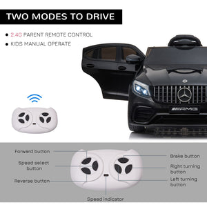English Elm Aosom Bmw 507 Licensed Kids 12v Ride on Car with Remote Suspension and Retro Style Black W2225P156315