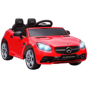 English Elm Aosom Mercedes Slc 300 Kids 12v Ride on Car with Remote Suspension and Lights Red W2225P156312