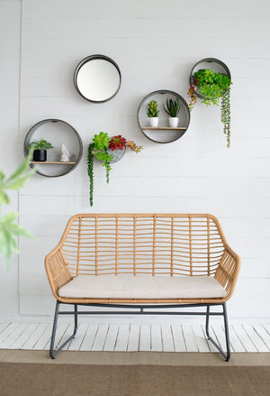 English Elm Farmhouse Galvanized Iron Five Piece Wall Planter Set for Vertical Garden Display W2078P156359
