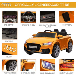 English Elm Aosom Licensed Audi Tt Rs 6v Kids Ride on Car with Remote Suspension and Music W2225P156326