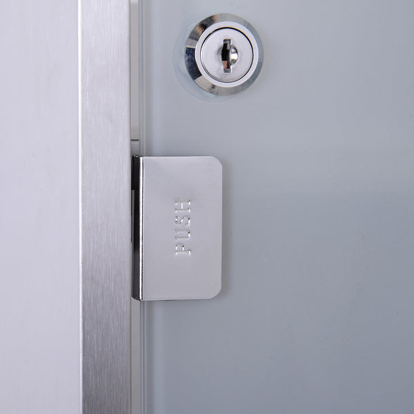 English Elm Kleankin Wall Mounted Medicine Cabinet - Lockable Stainless Steel Storage With 3 Shelves & Glass Door W2225P156398