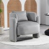 Modern Design Velvet Lounge Chair, Single Sofa with Pillows For Living Room, Bedroom