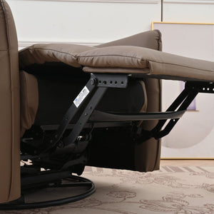 English Elm 270° Power Swivel Rocker Recliner Chair – Electric Glider With Usb Ports, Pu Leather, Ideal For Relaxation W1028S00027