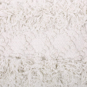 English Elm Christopher Knight Home® - WOVEN Cotton Pouf White Handwoven Boho Tufted Diamond Accent Cube Removable Cover, 18" Durable 67855.00