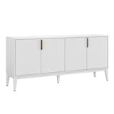 Hearth and Haven U_Style Storage Cabinet Sideboard Wooden Cabinet with 4 Doors For Hallway, Entryway, Living Room, Adjustable Shelf WF317431AAK