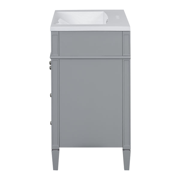 English Elm 30'' Modern Bathroom Vanity Set With Mirror, 2 Drawers & Tip-Out, Stylish Storage For Small Spaces SW000127AAE-3