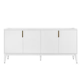 Hearth and Haven U_Style Storage Cabinet Sideboard Wooden Cabinet with 4 Doors For Hallway, Entryway, Living Room, Adjustable Shelf WF317431AAK