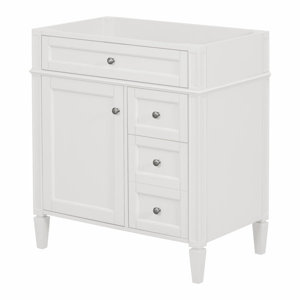 English Elm 30'' Modern Bathroom Vanity Cabinet With 2 Drawers, Tip-Out Storage & Elegant Design - No Basin N710P250685K