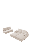 Hearth and Haven [Video Provided]U-Shaped Linen Sectional Sofa with Double Chaises, Beige W848S00015