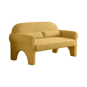 English Elm boucle Weave Loveseat Solid Wood Frame Compact Two Seat Sofa Modern Living Room W848S00020