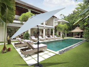 English Elm 9FT Outdoor Patio Umbrella Hexagon Canopy with Crank Lift, Tilt, Wind Vent & UPF40+ Weather Resistant Frozen Dew W656134973