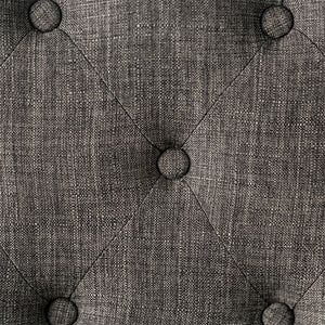 English Elm Set of 2 Padded Fabric Dining Chairs with Button-Tufted Backs Antique Black & Gray Rustic Charm B016P156813