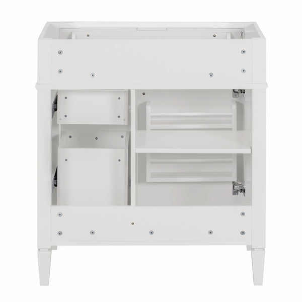 English Elm 30'' Modern Bathroom Vanity Cabinet With 2 Drawers, Tip-Out Storage & Elegant Design - No Basin N710P250685K