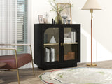 Hearth and Haven Storage Cabinet with Acrylic Door For Living Room, Dining Room, Study W688127148