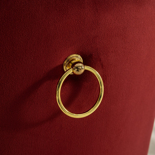 English Elm Nikki Elegant Tufted Velvet Dining Chair with Solid Wood Frame, High-Density Foam & Steel Spring Burgundy W1143P151484