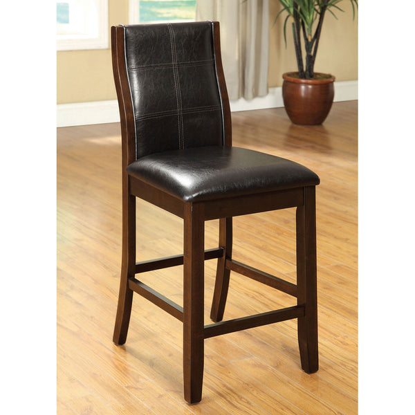 English Elm Transitional Parson Side Chairs Set of 2 — Espresso Cherry Wood Frame with Padded Leatherette Comfort Seats Brown 43 L x 13 W x 20 H B011P156648