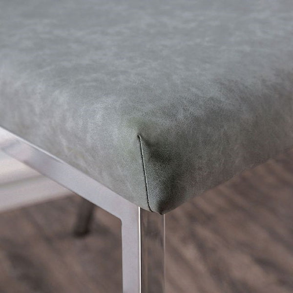 English Elm Set of 2 Acrylic Leatherette Padded Dining Chairs with Chrome Frame — Sleek Modern Open Design, Stable B016P156801