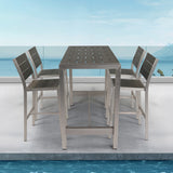 Outdoor Aluminum Bar Counter & Chair Set for Stylish Relaxation