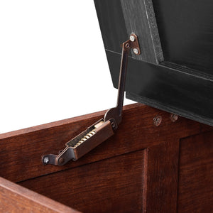 English Elm Farmhouse Square Coffee Table with Hidden Storage, Barn-Style Oak Top, Metal Accents & Lift Hinges W2275P148554