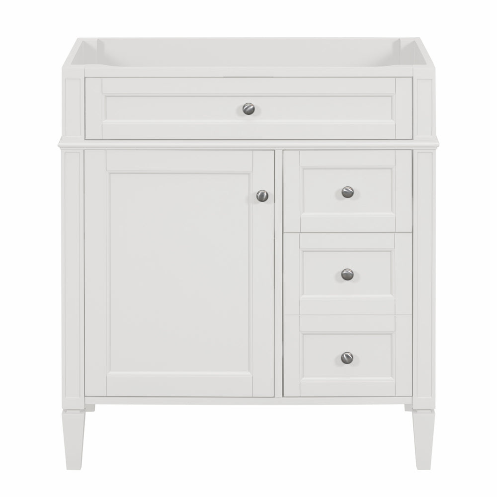 English Elm 30'' Modern Bathroom Vanity Cabinet With 2 Drawers, Tip-Out Storage & Elegant Design - No Basin N710P250685K