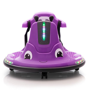 English Elm 12v Snail Ride on Bumper Car for Toddlers with Remote Led Lights Music Spin Play W2181P156753