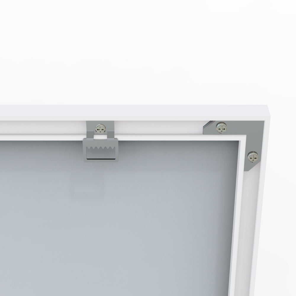 English Elm 48"x32" Oversized Modern Rectangle Bathroom Mirror with Aluminum Frame, Explosion-Proof Glass for Safe Wall Display and Versatile Vertical or Horizontal Mounting White W708P146111