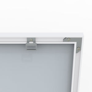 English Elm 48"x32" Oversized Modern Rectangle Bathroom Mirror with Aluminum Frame, Explosion-Proof Glass for Safe Wall Display and Versatile Vertical or Horizontal Mounting White W708P146111
