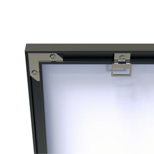English Elm 48"x32" Oversized Modern Rectangle Bathroom Mirror with Aluminum Frame, Explosion-Proof Glass for Safe Wall Display and Versatile Vertical or Horizontal Mounting Black W708P146108