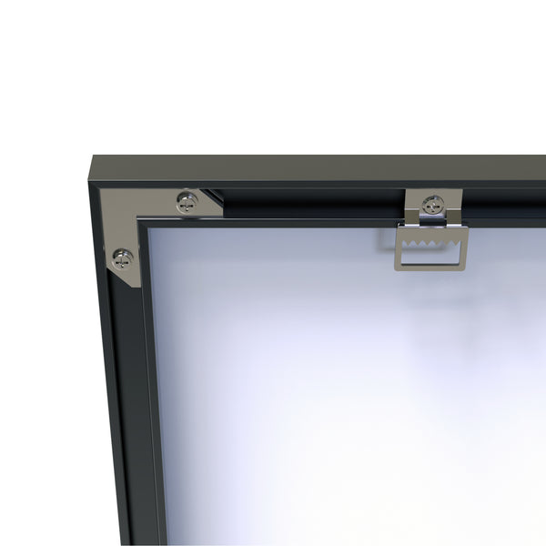 English Elm 48"x32" Oversized Modern Rectangle Bathroom Mirror with Aluminum Frame, Explosion-Proof Glass for Safe Wall Display and Versatile Vertical or Horizontal Mounting Black W708P146108
