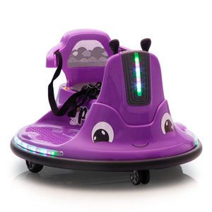 English Elm 12v Snail Ride on Bumper Car for Toddlers with Remote Led Lights Music Spin Play W2181P156753