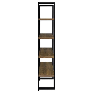 English Elm Mystrene Contemporary Black and Walnut 4-Shelf Bookcase – Two-Tone Open Shelves, Tall Display Storage (70.75") B062P153769