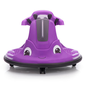 English Elm 12v Snail Ride on Bumper Car for Toddlers with Remote Led Lights Music Spin Play W2181P156753