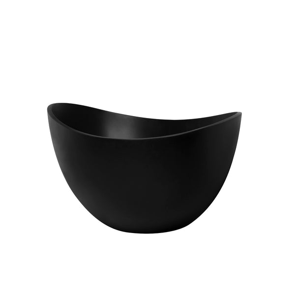 English Elm 63 Inch Stone Resin Freestanding Soaking Tub Matte White Spa Bath for Modern Homes W1613P160641